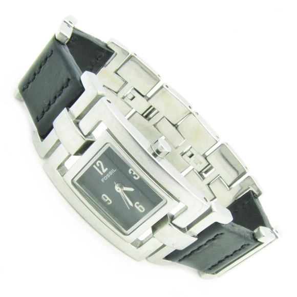 Fossil ES1851 Stainless Steel 50m Water Resistant Woman's Watch Black leather - Picture 12 of 12